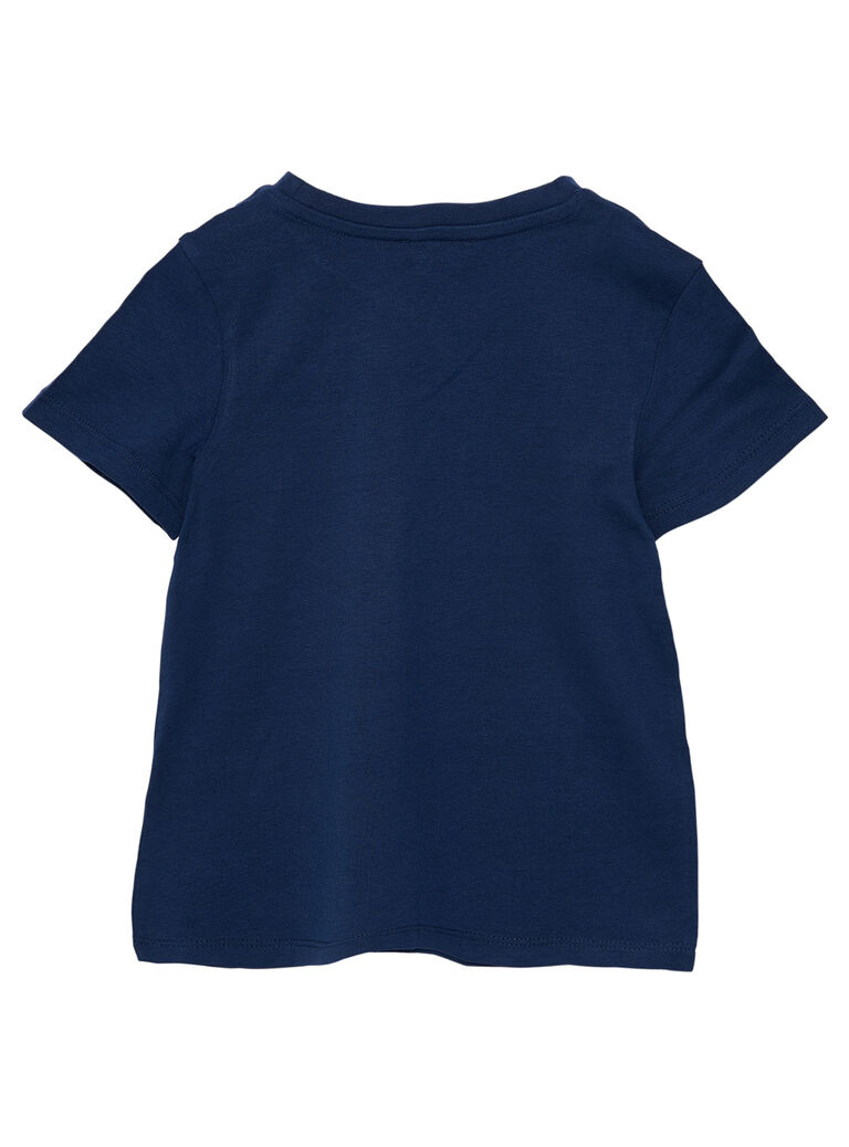 Tee shirt manches courtes garçon uni marine