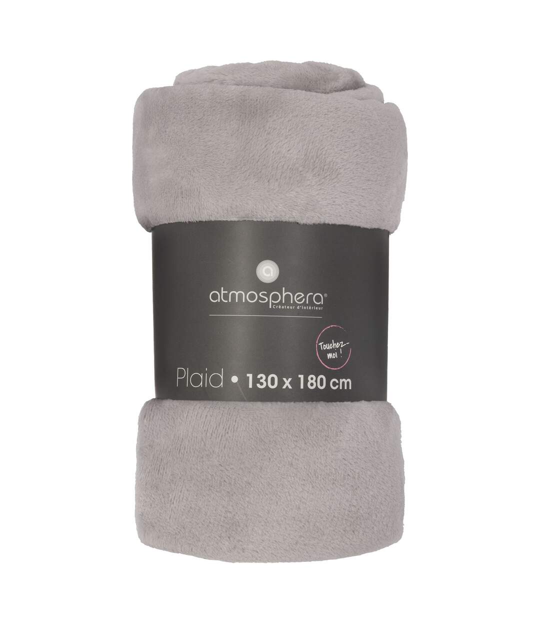 Grand plaid en Flanelle uni - 180x130 cm - Gris