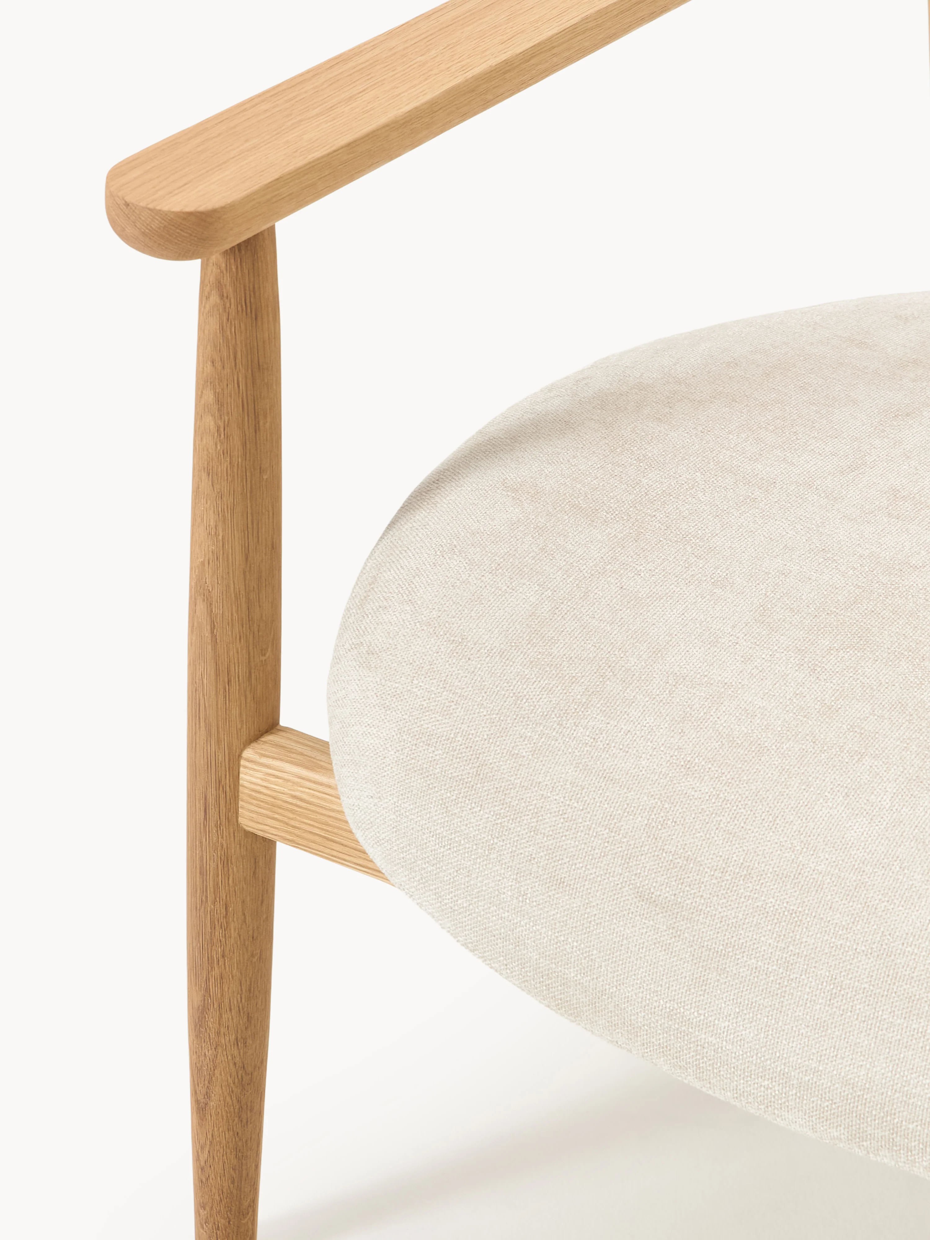 Loungefauteuil Rae van eikenhout