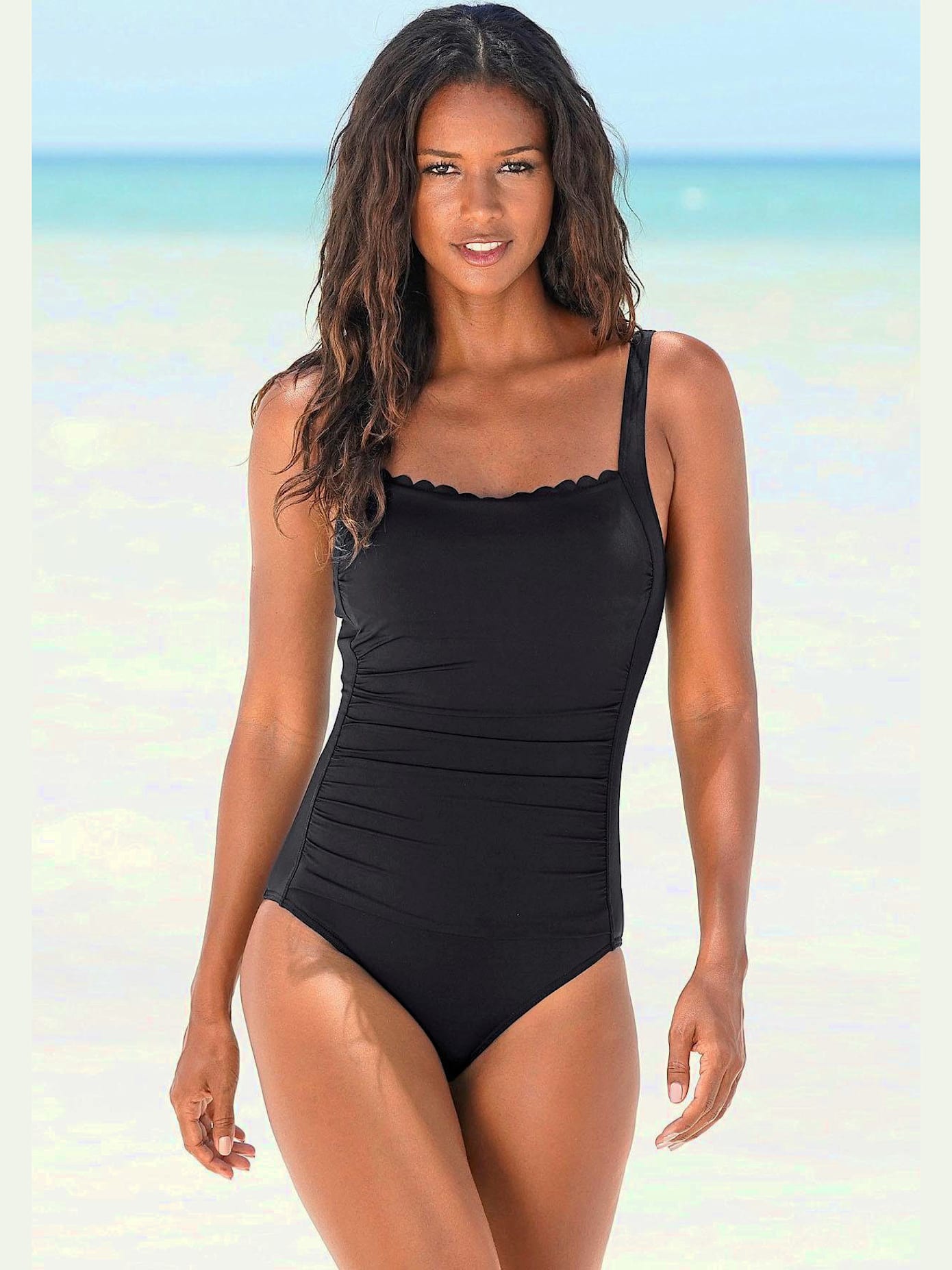 Maillot de bain bords ondulés au laser