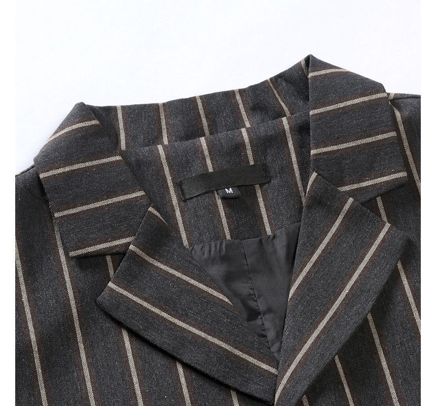 Lefitt - Gestreept vest met knoopjes
