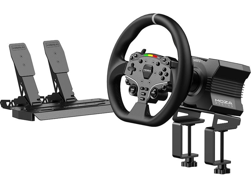 MOZA Racing Lenkrad R5 Racing Set Leistungsstarkes-Lenkrad und Pedal-Set für Rennsimulationen