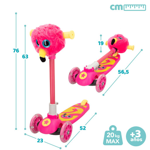 Patinete de 3 rodas K3yriders Flamingo