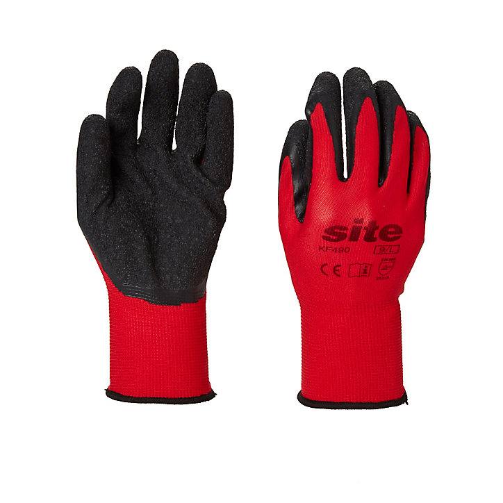 Gants en polyester latex Site - Taille 8 (M)