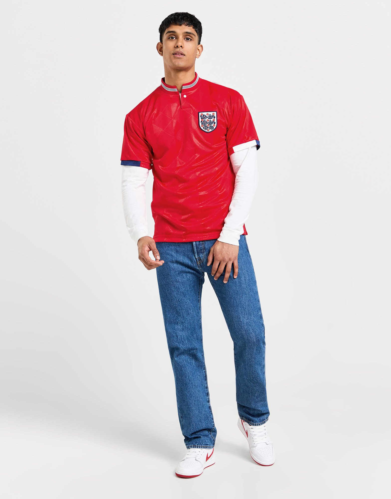 Score Draw Maillot Angleterre '89 Rétro Match Extérieur Homme