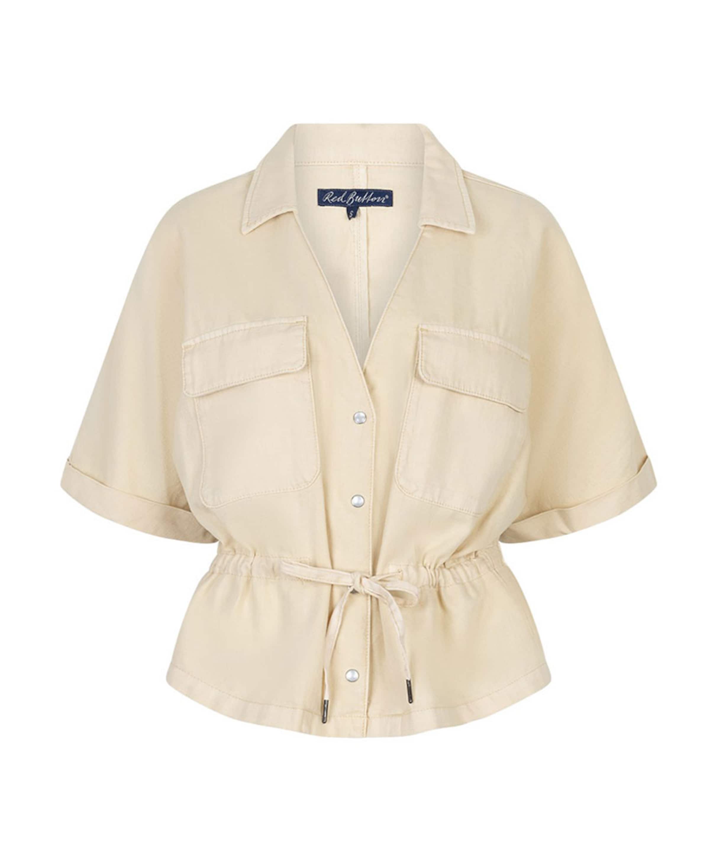 Red Button Dames blouse beige