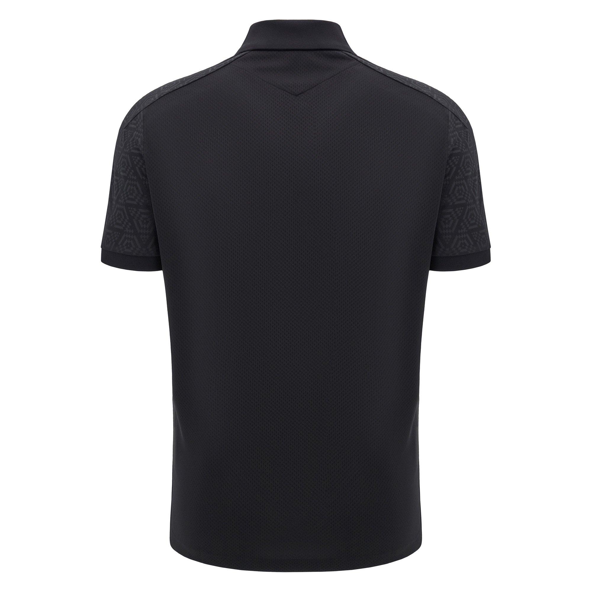 Macron Wales Rugby Travel Polo Shirt 2024 Adults