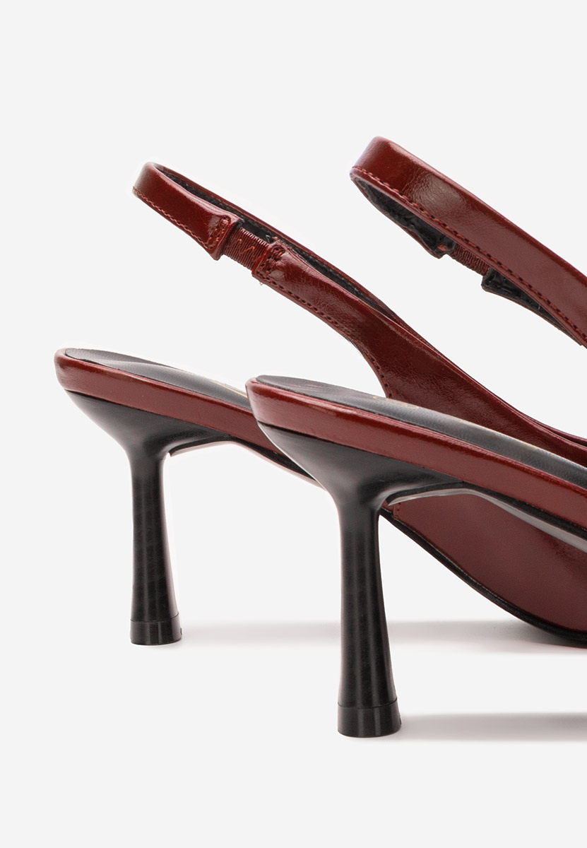 Chaussures slingback bordeaux Bruha