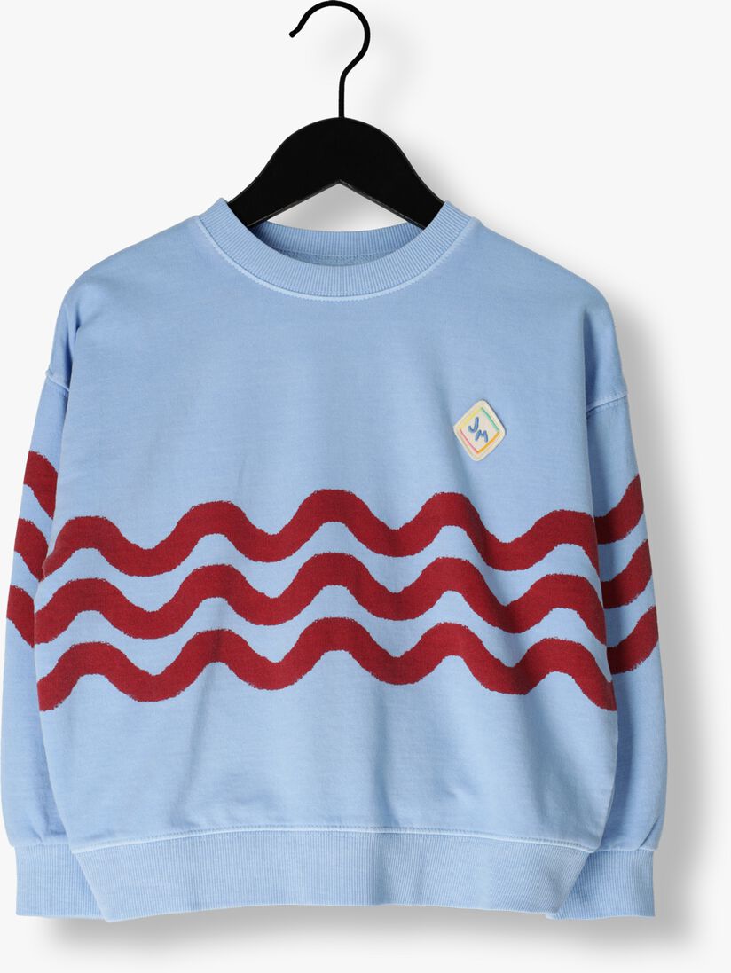 Jelly Mallow blauwe jelly mallow sweater wave pigment sweatshirt