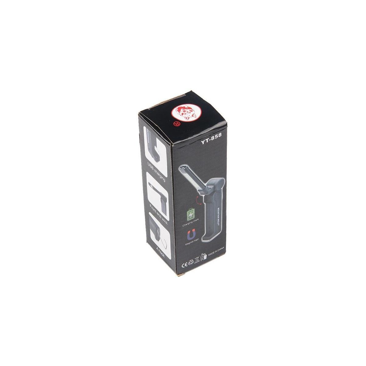 Oppladbar lommelykt 2000mAh, svart