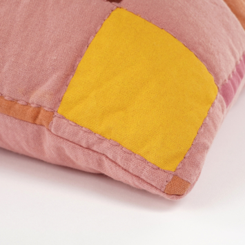 Kussen l.roze blocks - l45xb45xh10cm