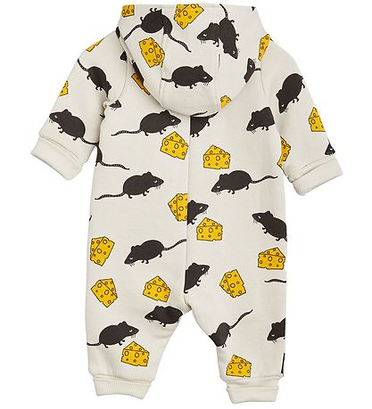 Mini Rodini Strampler - Maus - Light Grey