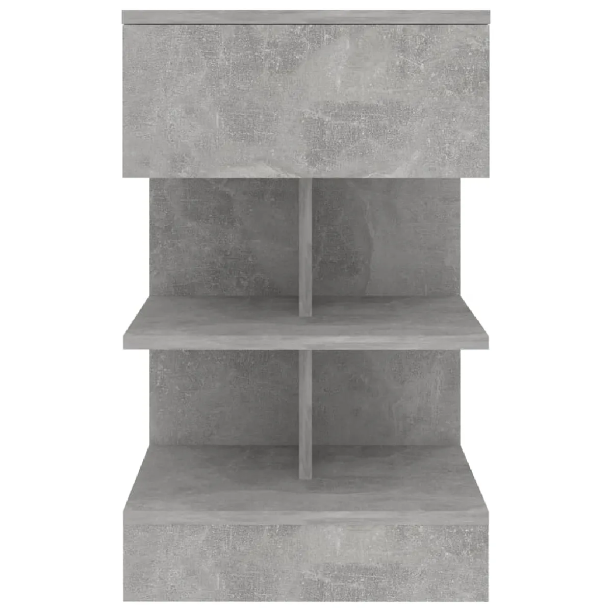 vidaXL Table de Chevet - Gris Béton