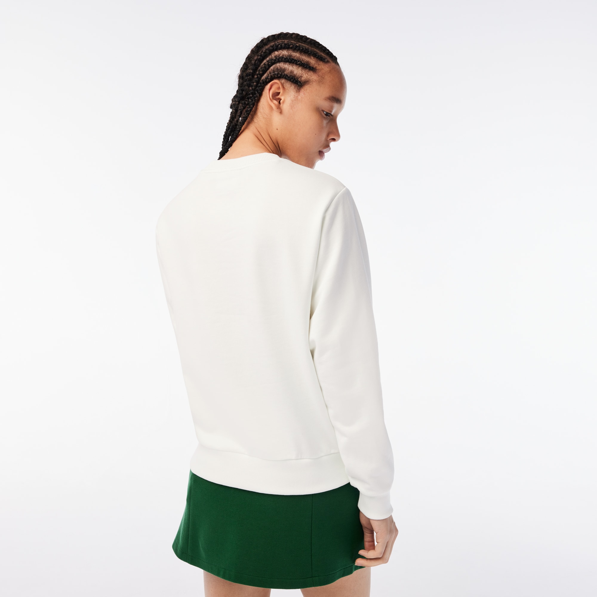 Sweatshirt femme Lacoste x Netflix loose fit molleton de coton biologique Sweatshirts - Blanc - Lacoste - Femme