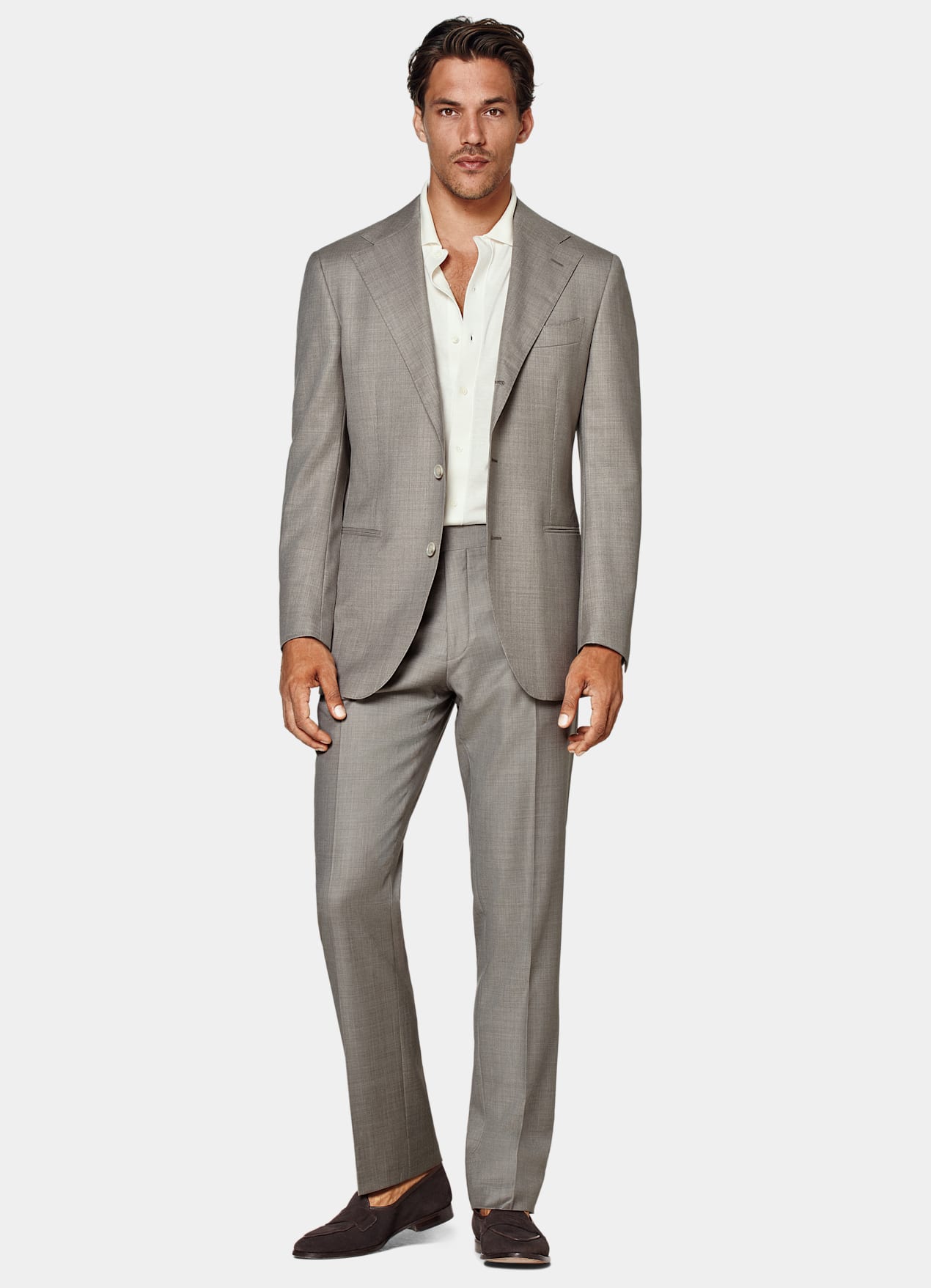 Pantalon Straight Leg taupe