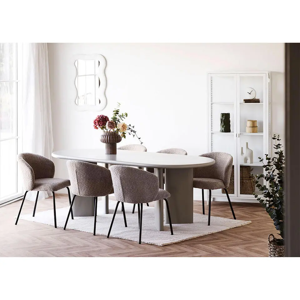 Eettafel Zand - Deens Ovaal - 220x100x75cm - Nagano