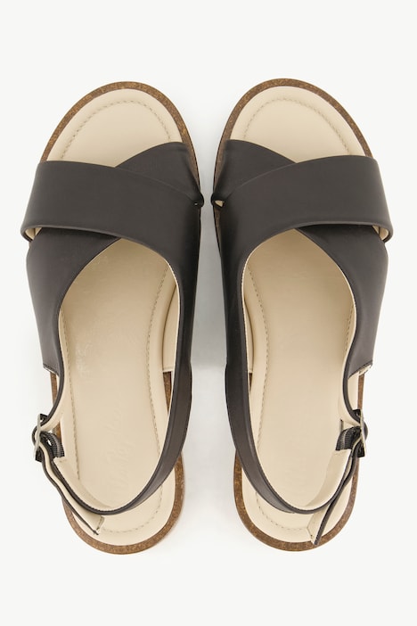 Ledersandalen, elastische Fersenriemen, Weite H