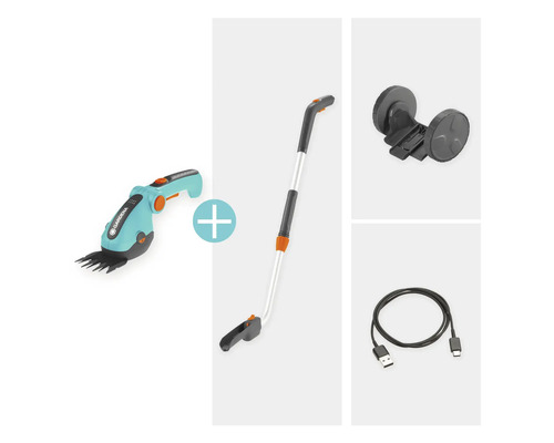 GARDENA ComfortCut Li 3.0Ah snoerloze grasschaar incl. USB-C oplaadkabel en handgreep