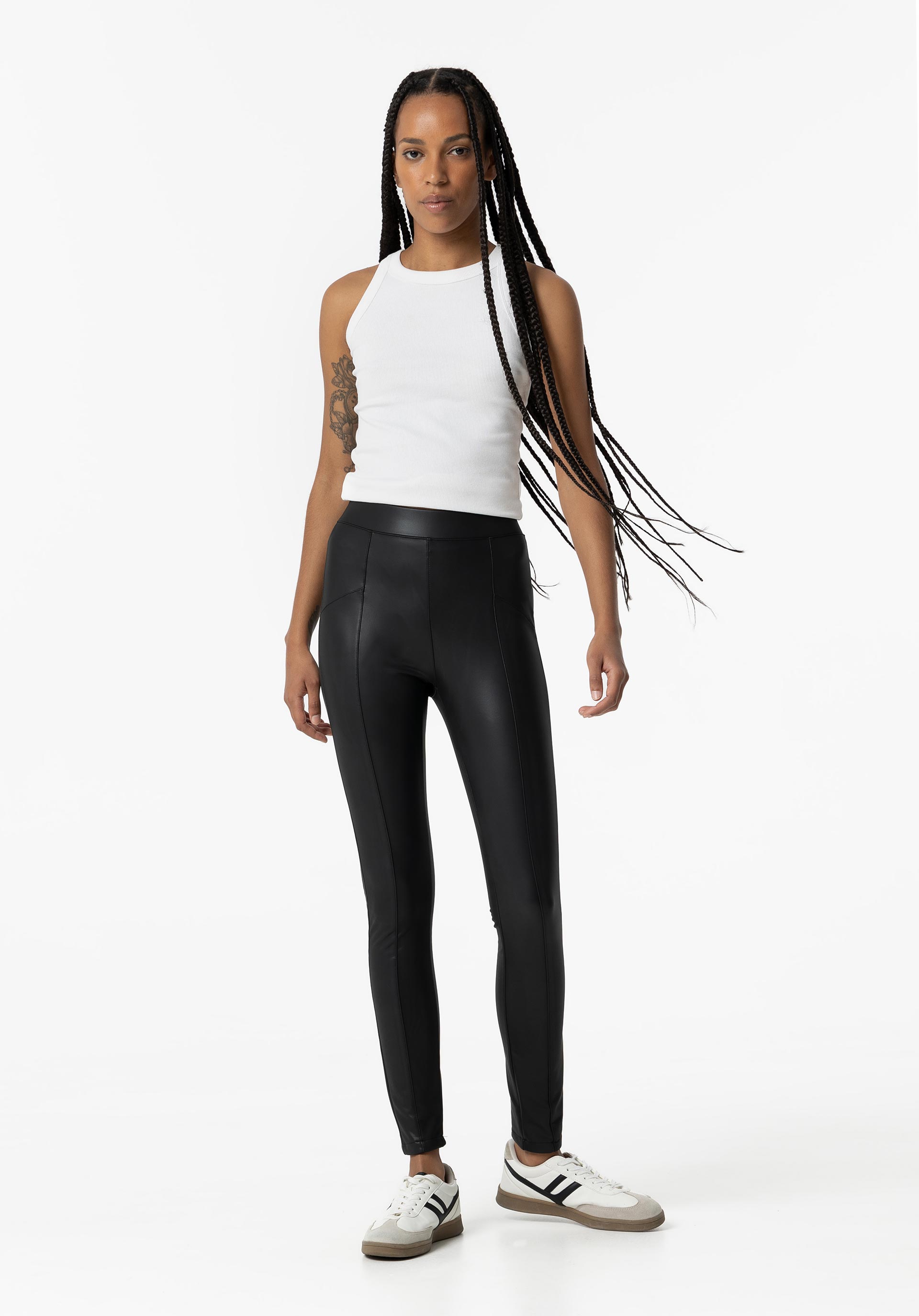 Leggings com Efeito Pele