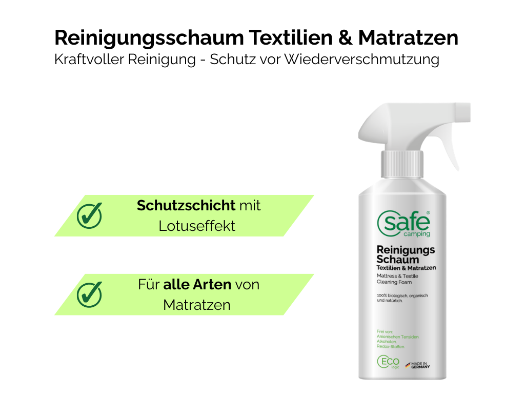 SAFE CAMPING Textiel & Matrassen reinigingsschuim - 500 ml