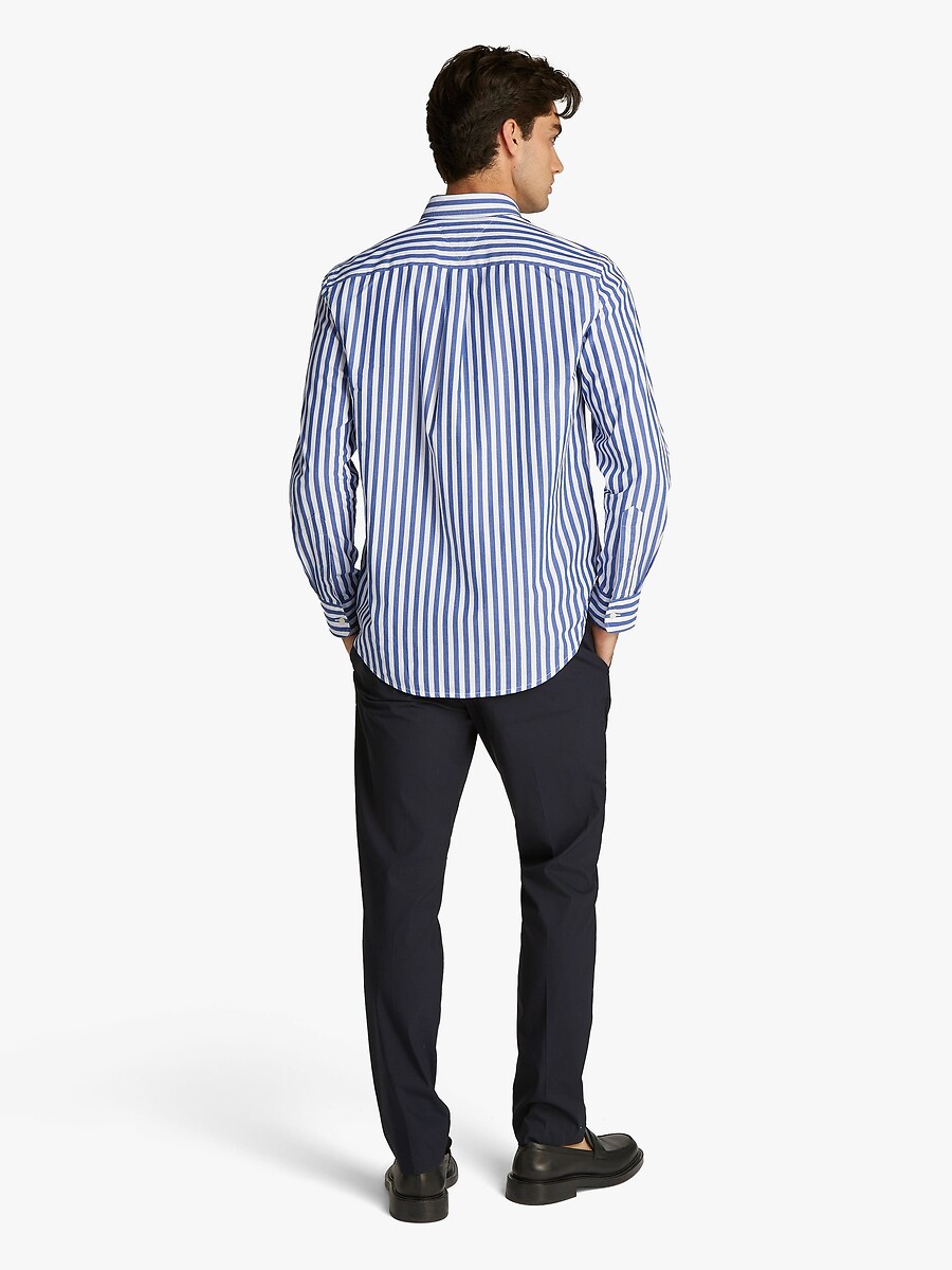 TOMMY HILFIGER<br>Camisa de popeline com listras retas