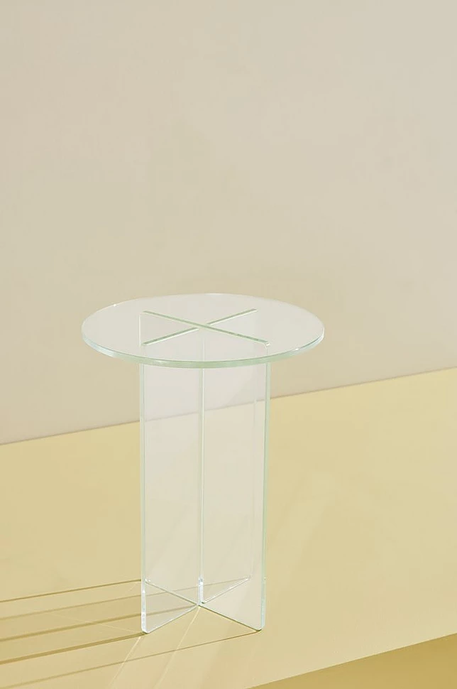 Iris sidebord i glass ⌀ 35 cm