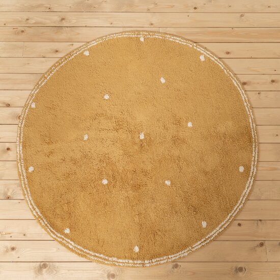 Little Goose Tapis   Pure Ochre Dot        de               Little Dutch