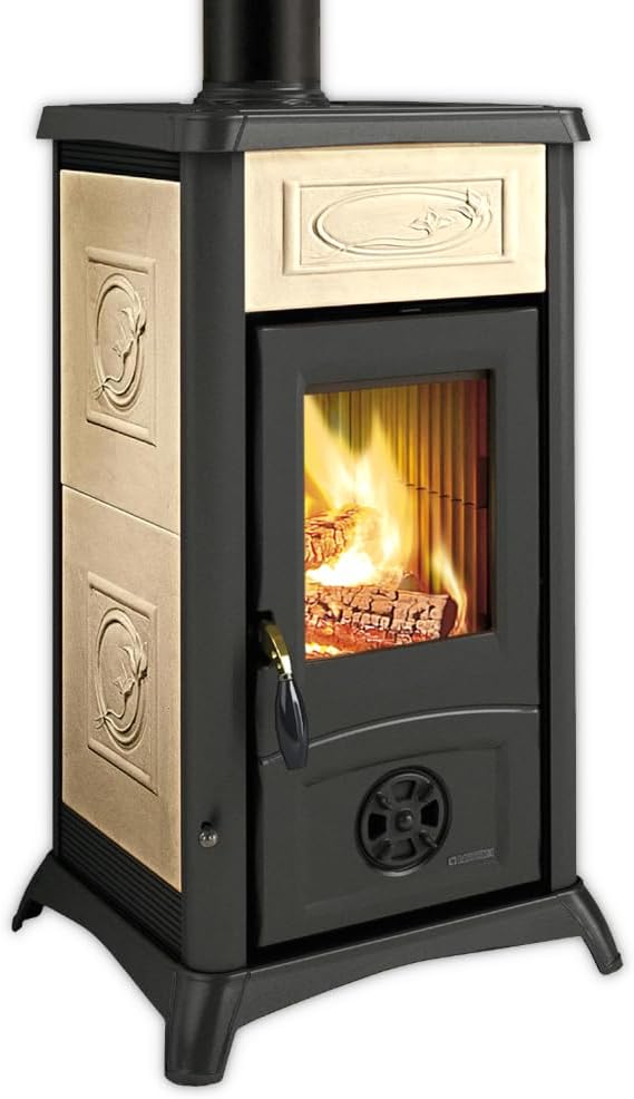 La Nordica Holzofen | GEMMA LEAN CERAMICA | 6,5 kW | Creme