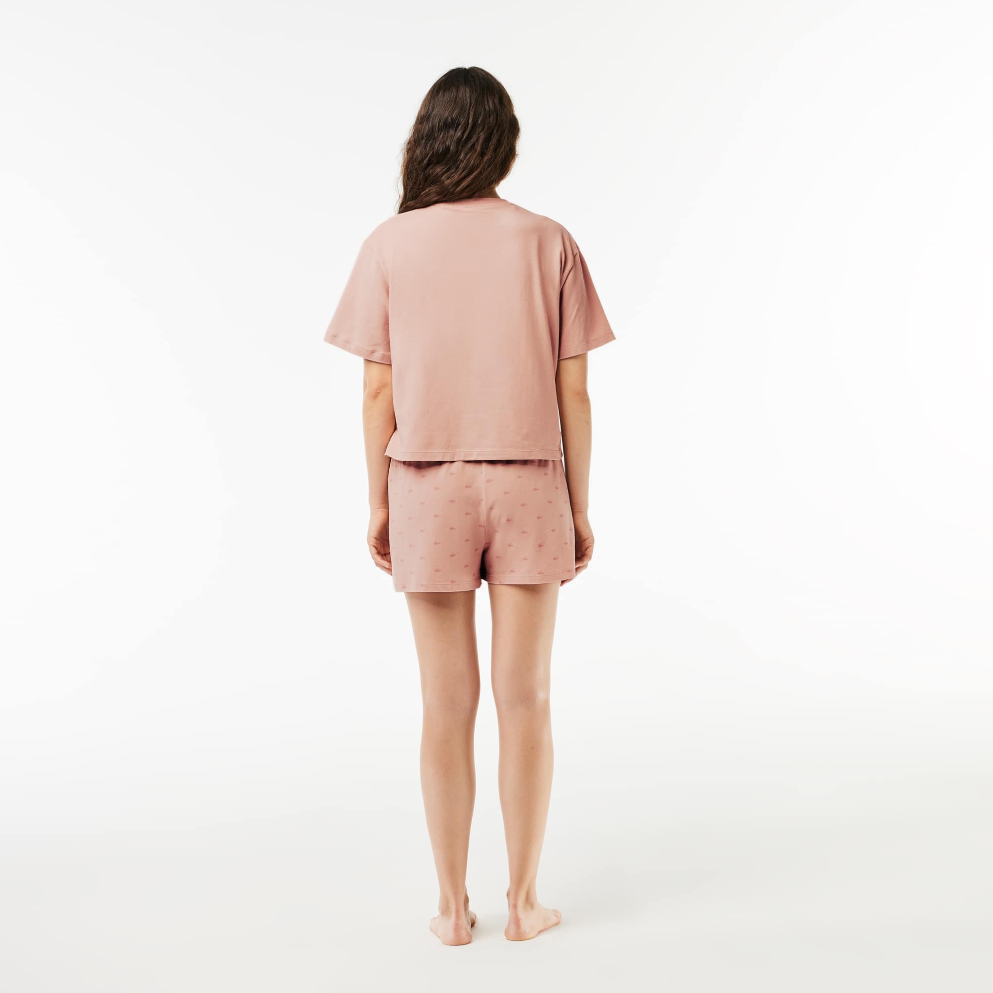 Ensemble de pyjama à motif crocodile Vêtements d’intérieur & de nuit - Rose - Lacoste - Femme
