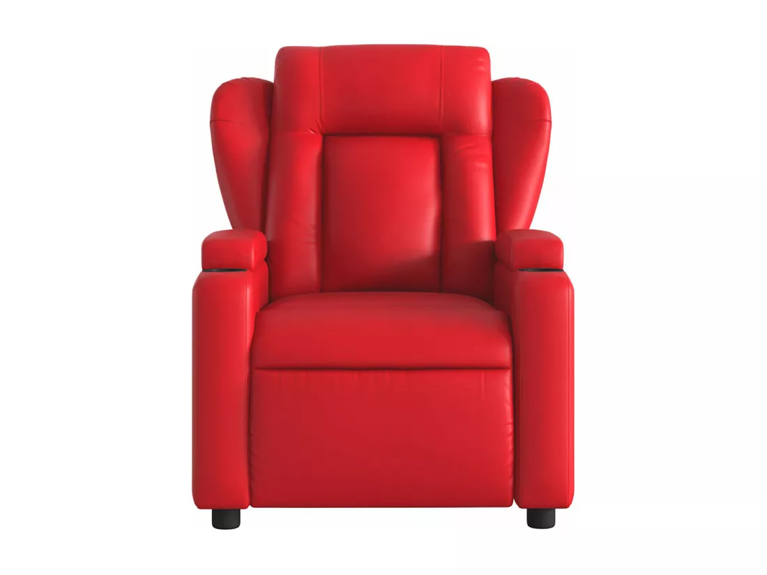 Fauteuil de massage inclinable rouge similicuir