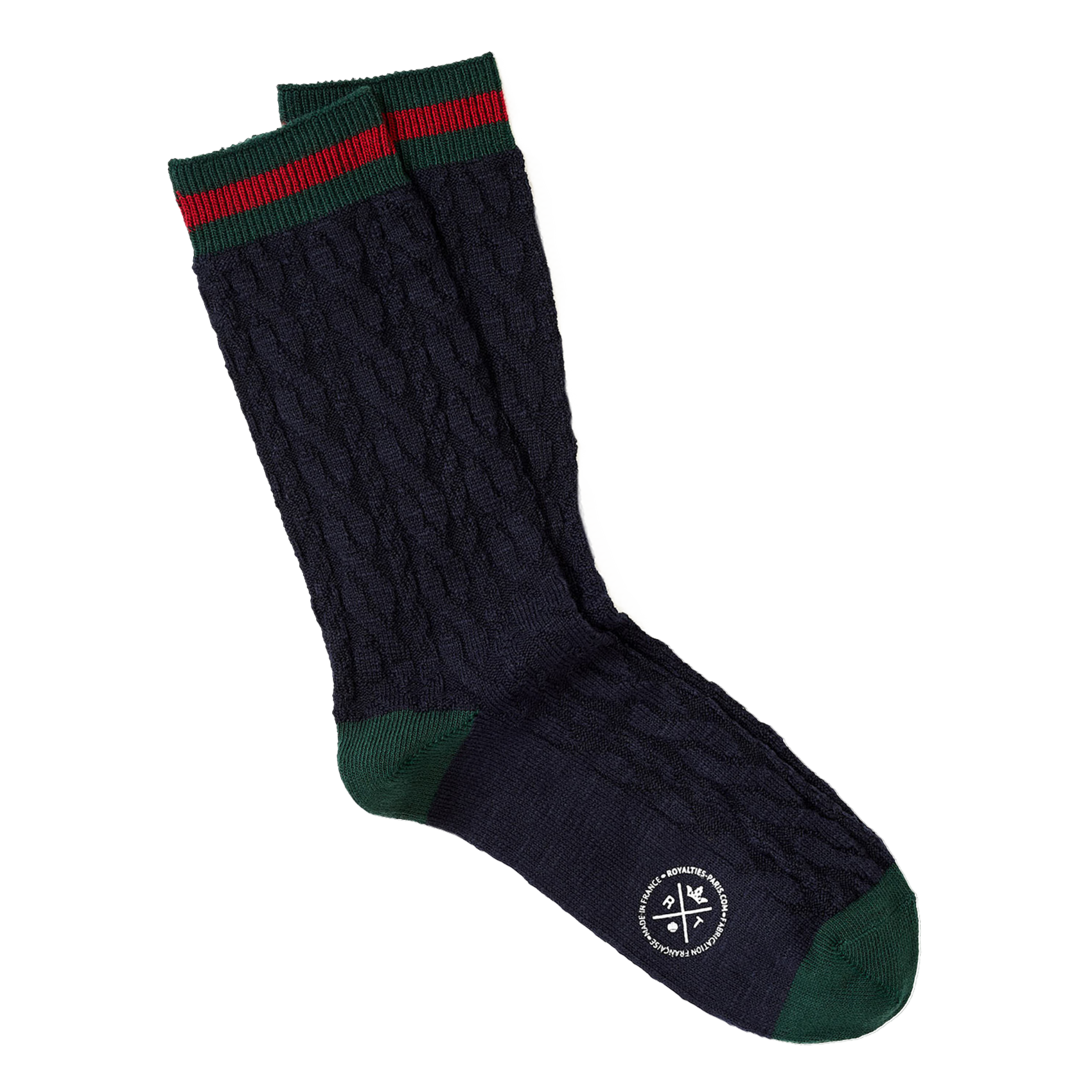 BOBBY - Chaussettes torsadées en coton mélangé | Bleu