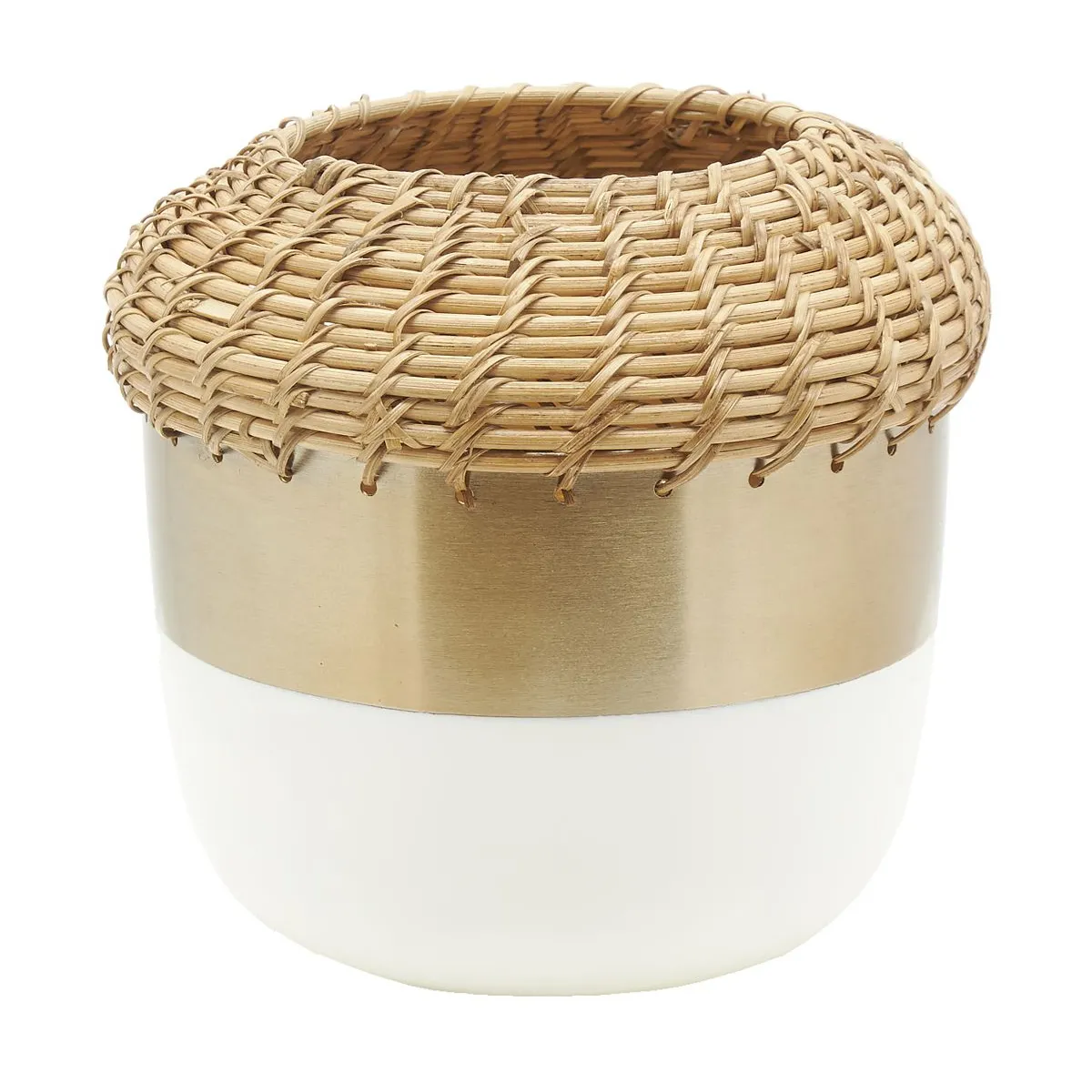 Aubry Gaspard Vase - Blanc Rotin