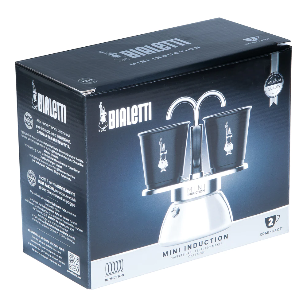 Set mini induction 2 tasses noir Bialetti