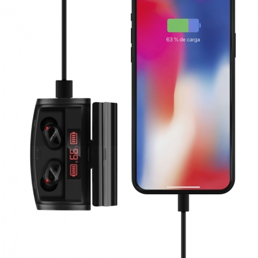 Fones de ouvido Smartek com bateria externa integrada TWS-390