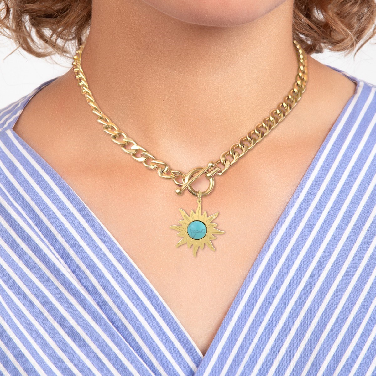 Collier par SC Bohème orné d'une pierre Turquoise