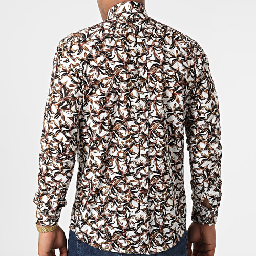 Chemise Manches Longues Y-3618 Blanc Marron