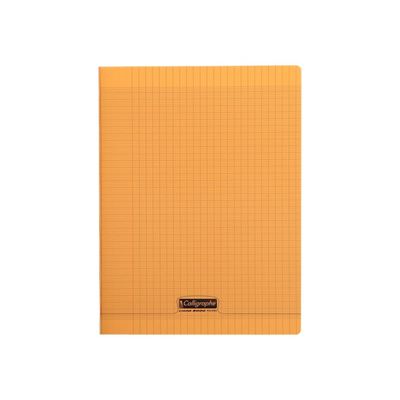 Calligraphe 8000 - Cahier polypro 24 x 32 cm - 96 pages - grands carreaux (Seyes) - orange