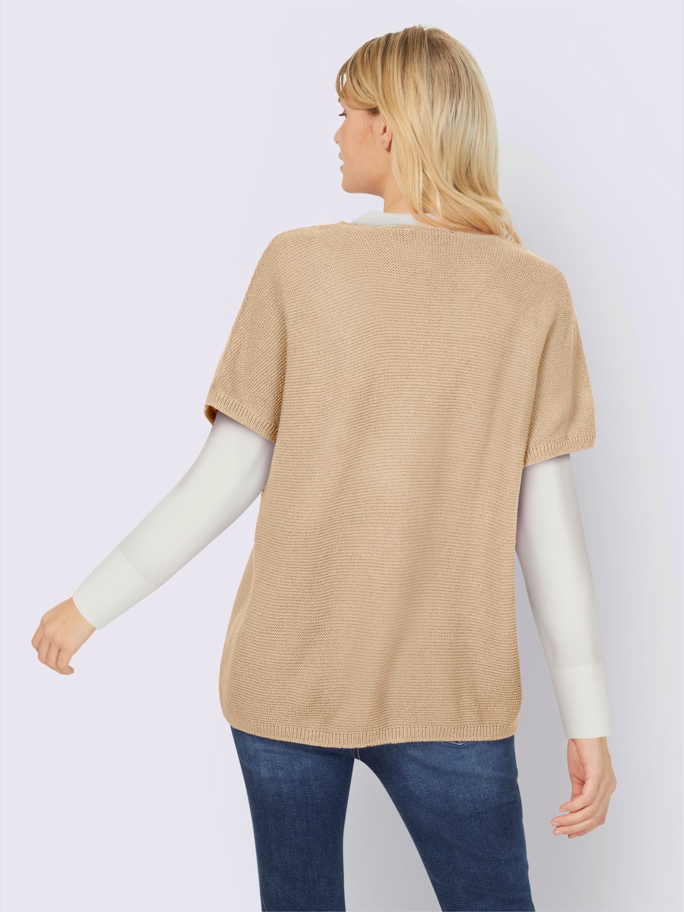 Débardeur en tricot mailles à l'envers tendance
