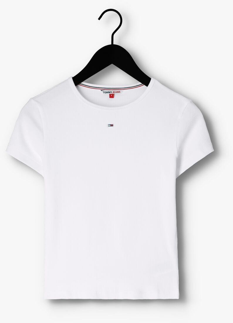 TOMMY JEANS witte tommy jeans t-shirt tjw bby essential rib ss