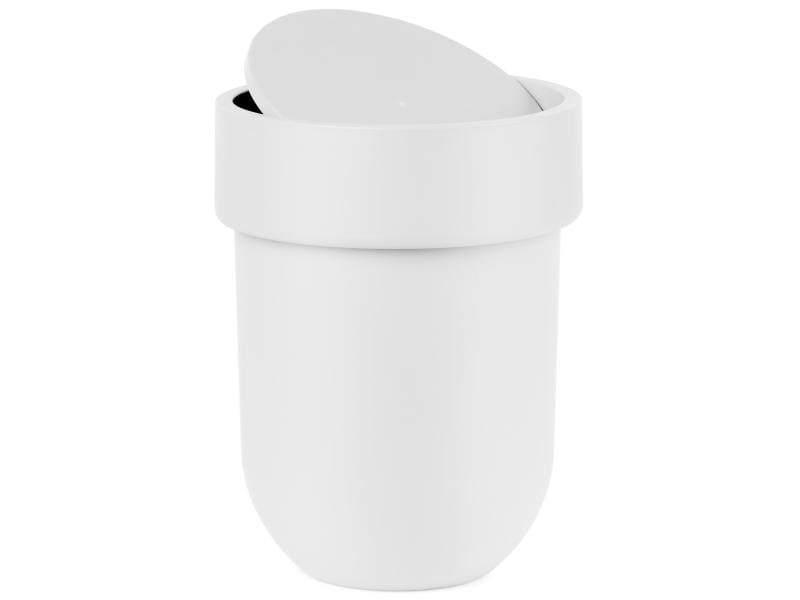 Umbra Kosmetikeimer Touch 6 l mit Schwingdeckel, Weiss Badezimmer Eimer