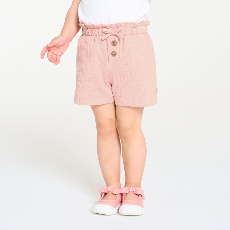 Short coton fantaisie léger rose bébé fille Rose