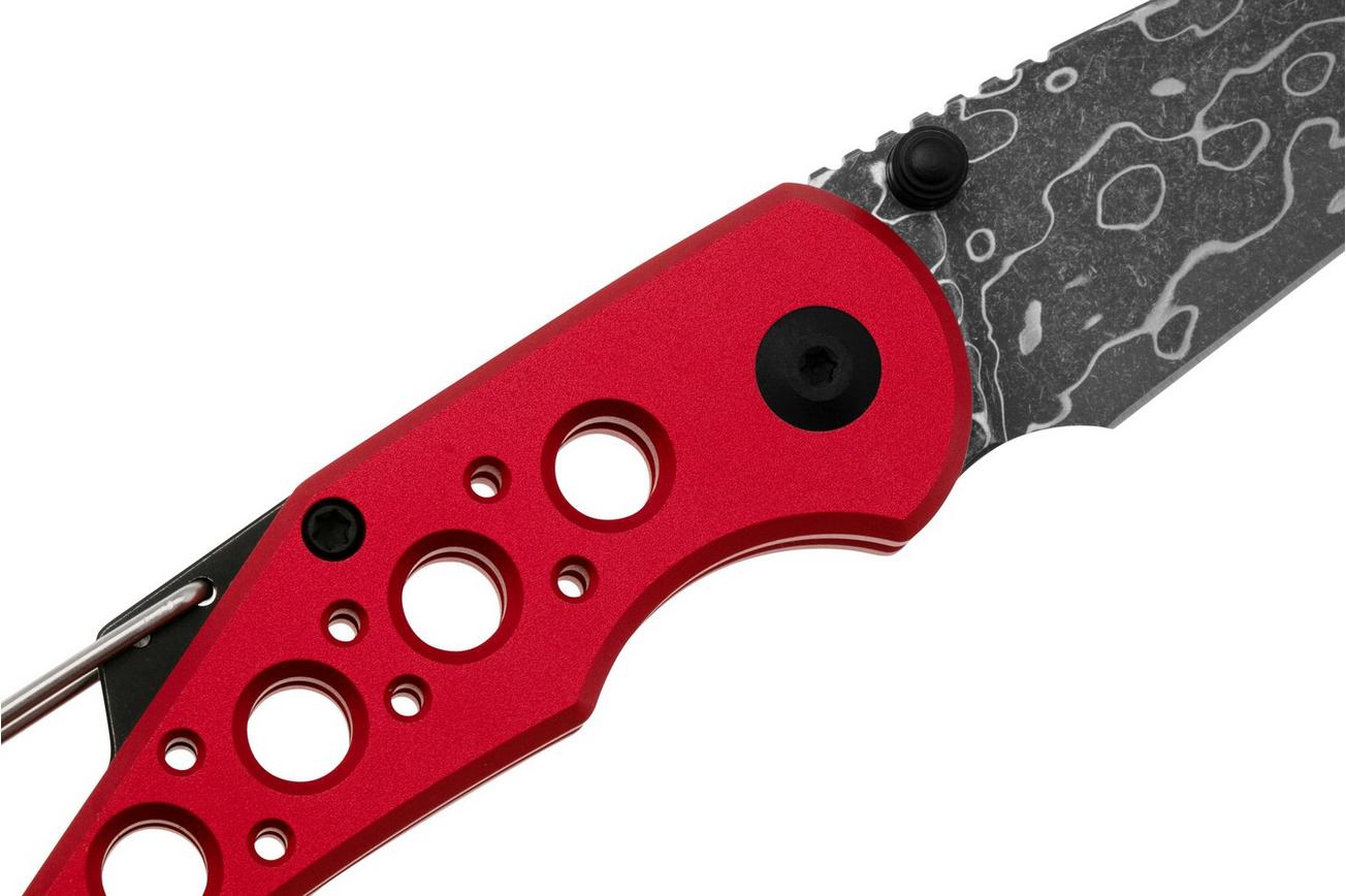 CIVIVI Pragma C23062B-DS1 Damascus, Red Aluminium, zakmes
