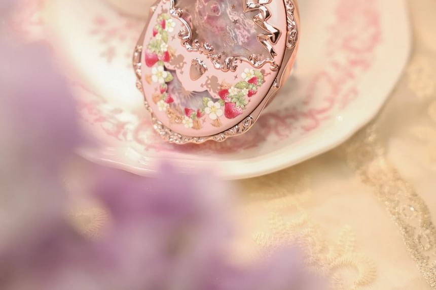 Flower Knows - Violet Strawberry Rococo Embossed Blush - G02