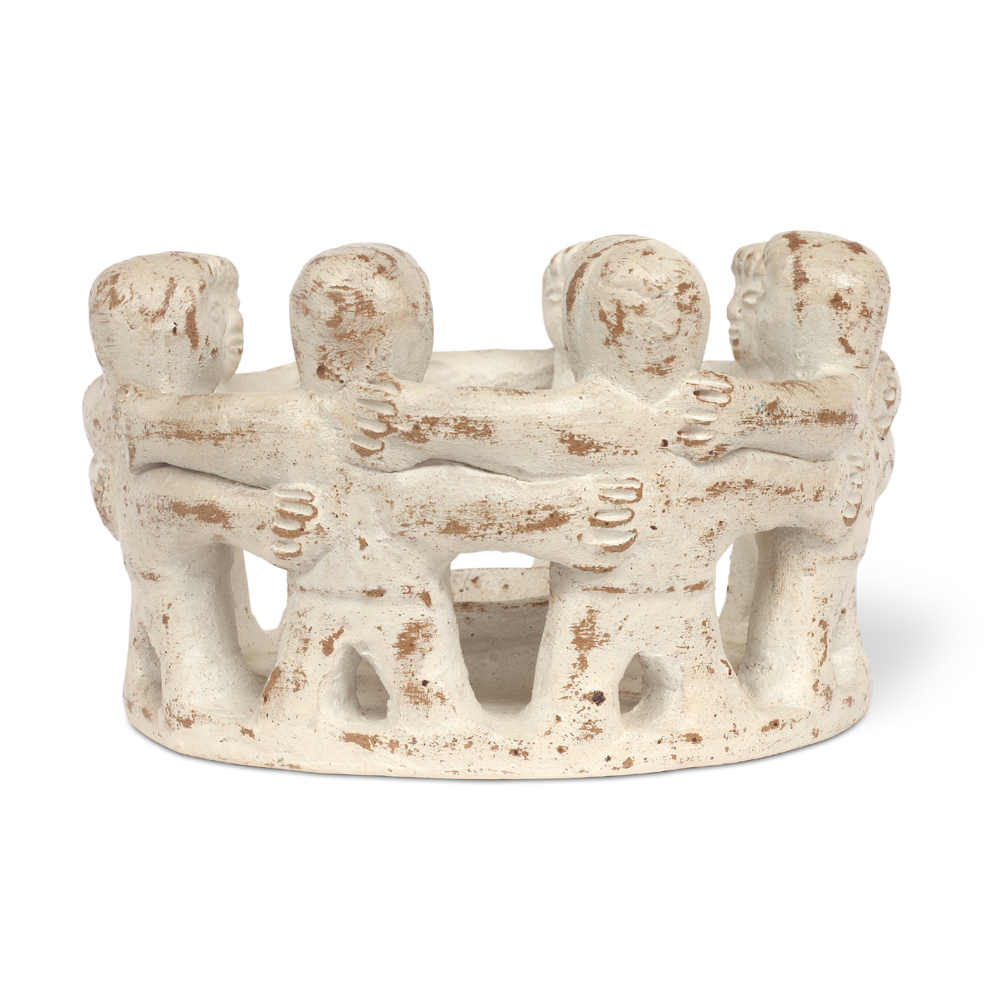 Kerzenhalter 'Friendship Circle 8', weiß, Ø 22 cm, H 13 cm von fischer's lagerhaus