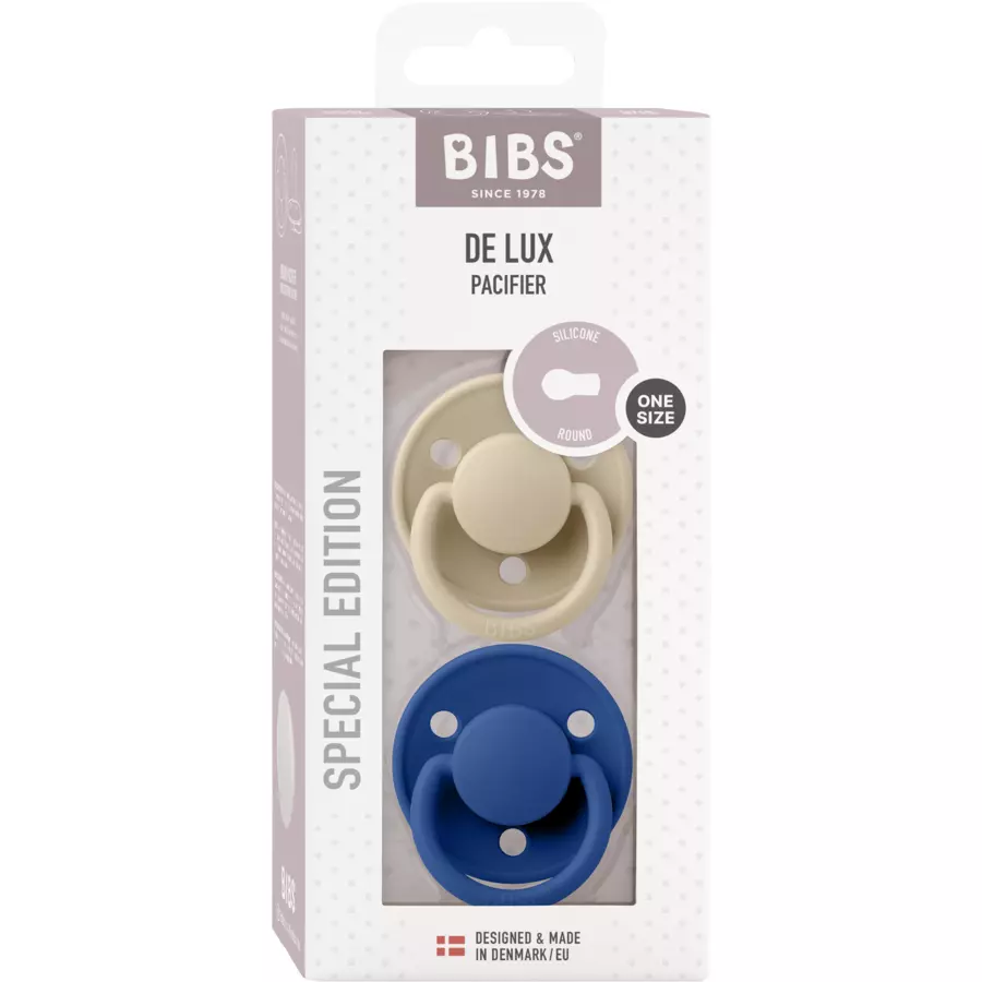 BIBS® Schnuller De Lux Vanilla & Cornflower 0-36 Monate, 2 Stk.