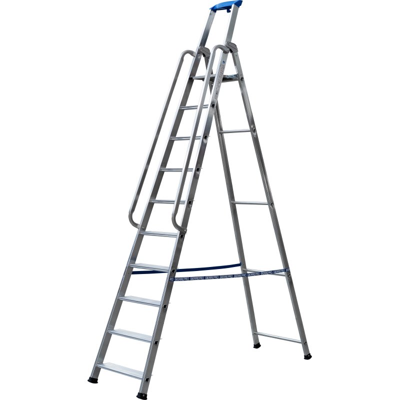 Escabeau Professionnel Aluminium PRO fonte 60/110 (+ main courante)