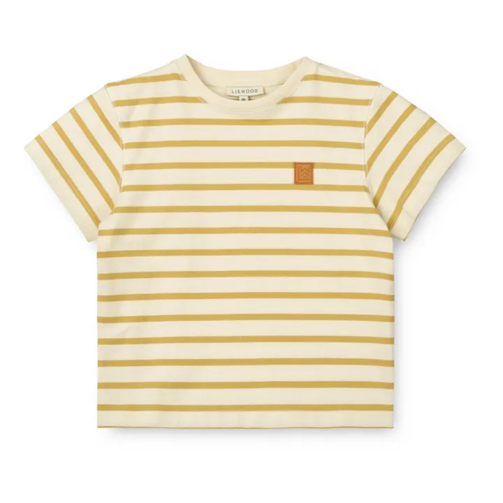 Liewood T-shirt Sixten Rayé | Jaune moutarde