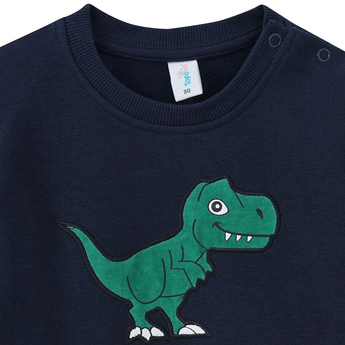 Topomini Baby Sweatshirt mit Dino-Applikation dunkelblau