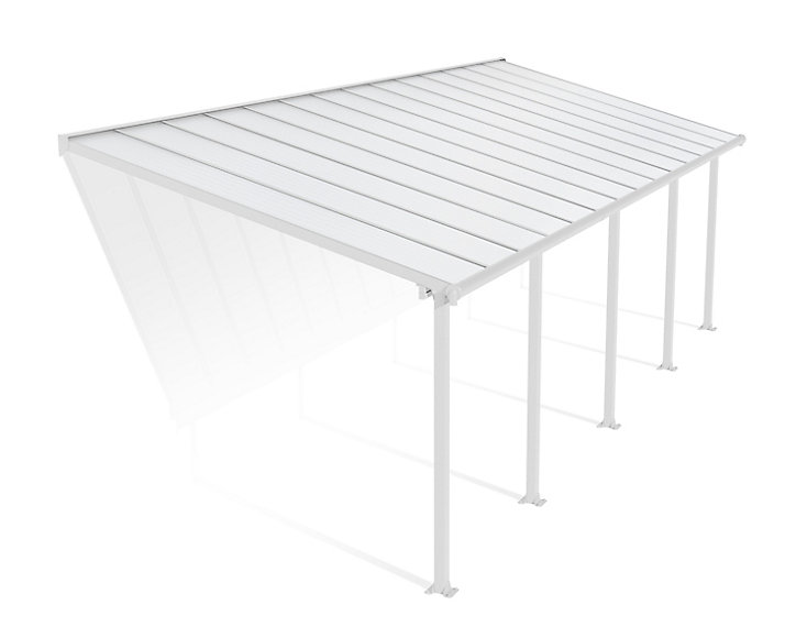 Pergola adossée Olympia 3 x 8,51m blanc