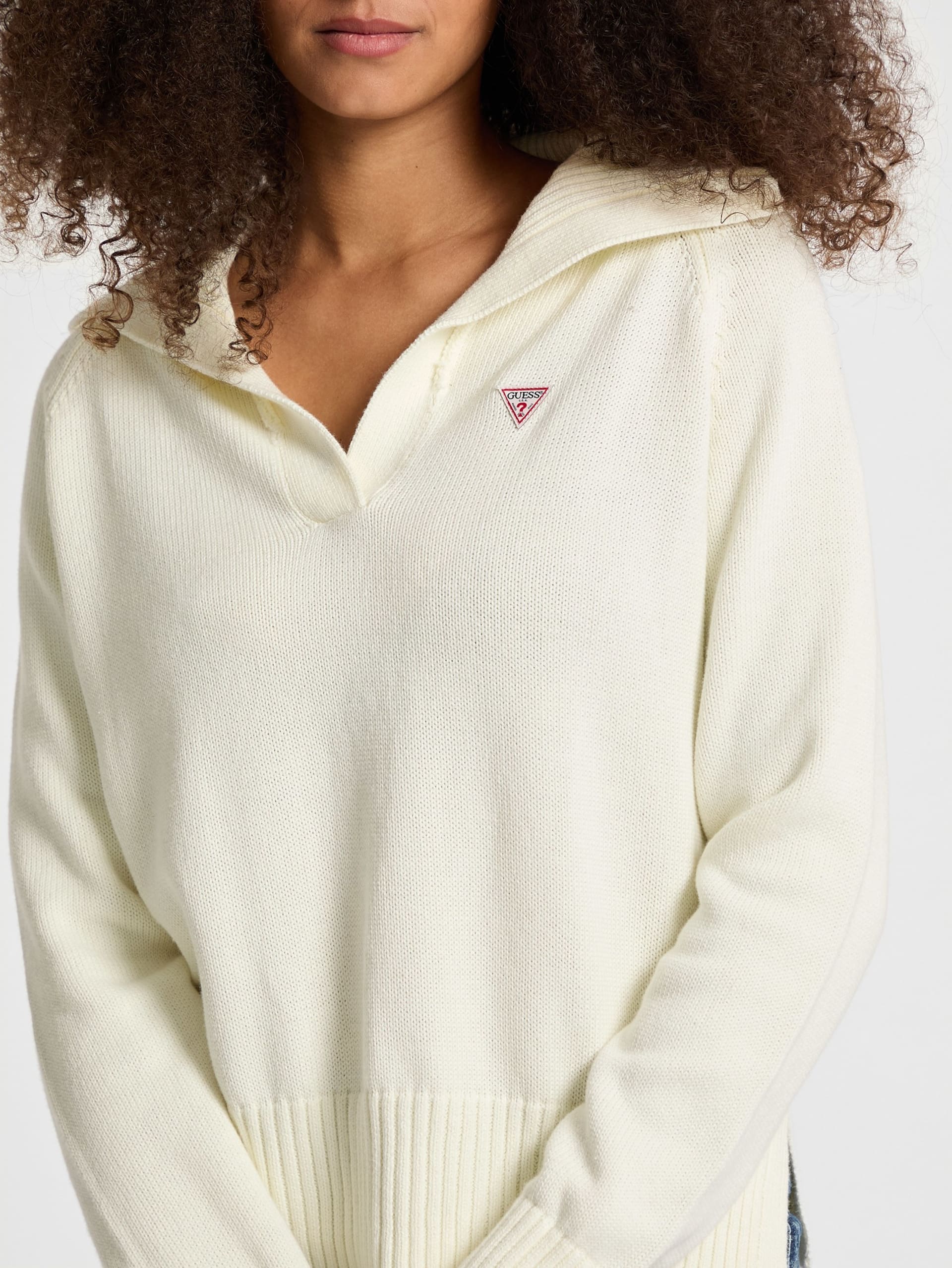 Mini suéter polo triangular